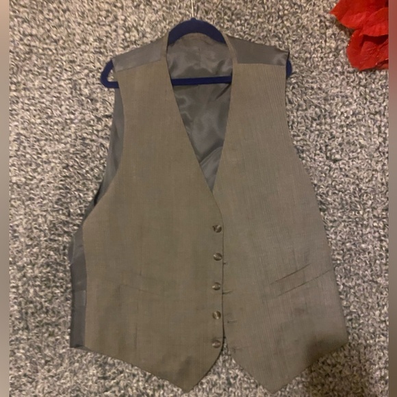 Giovanni Men's Gray 2 Piece Suit Size 46 Formal Double-Vented - Picture 7 of 16